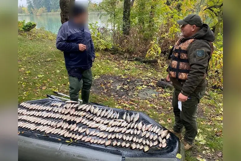 На Житомирщині чоловік незаконно виловив понад 200 рибин сітками: збитки перевищили 380 тисяч гривень