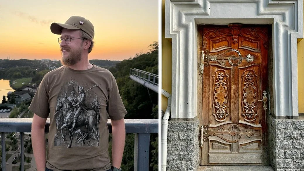 Київський історик та військовий ЗСУ показав фотоколекцію старих житомирських дверей і оголосив збір для свого підрозділу