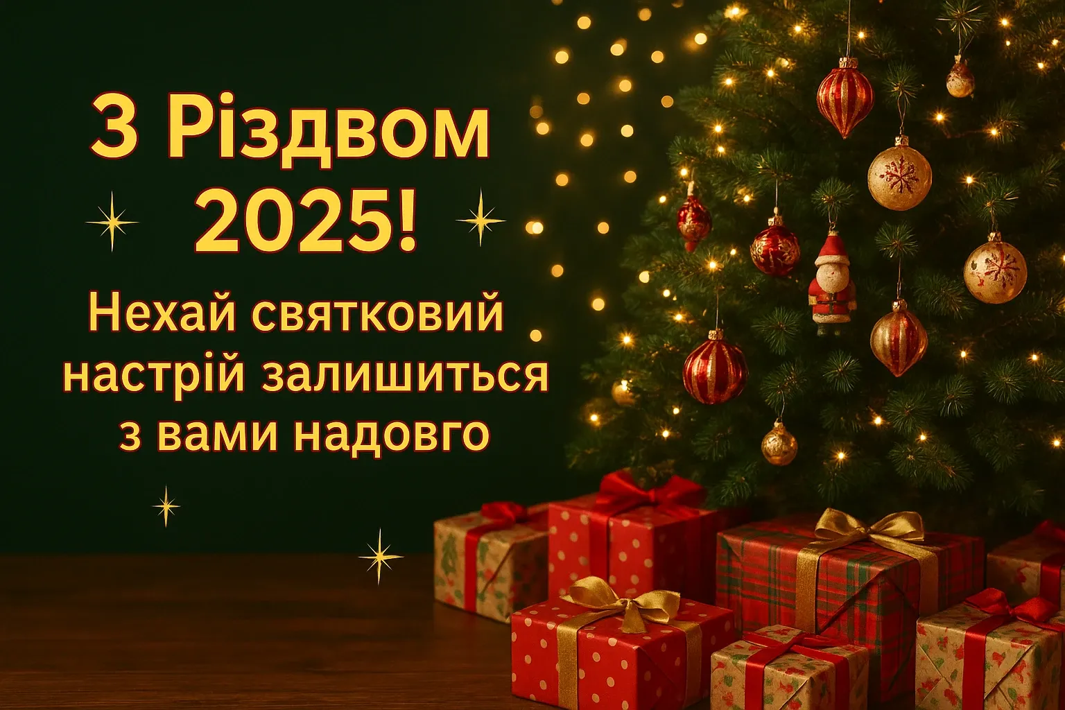 Привітання з різдвом 2025