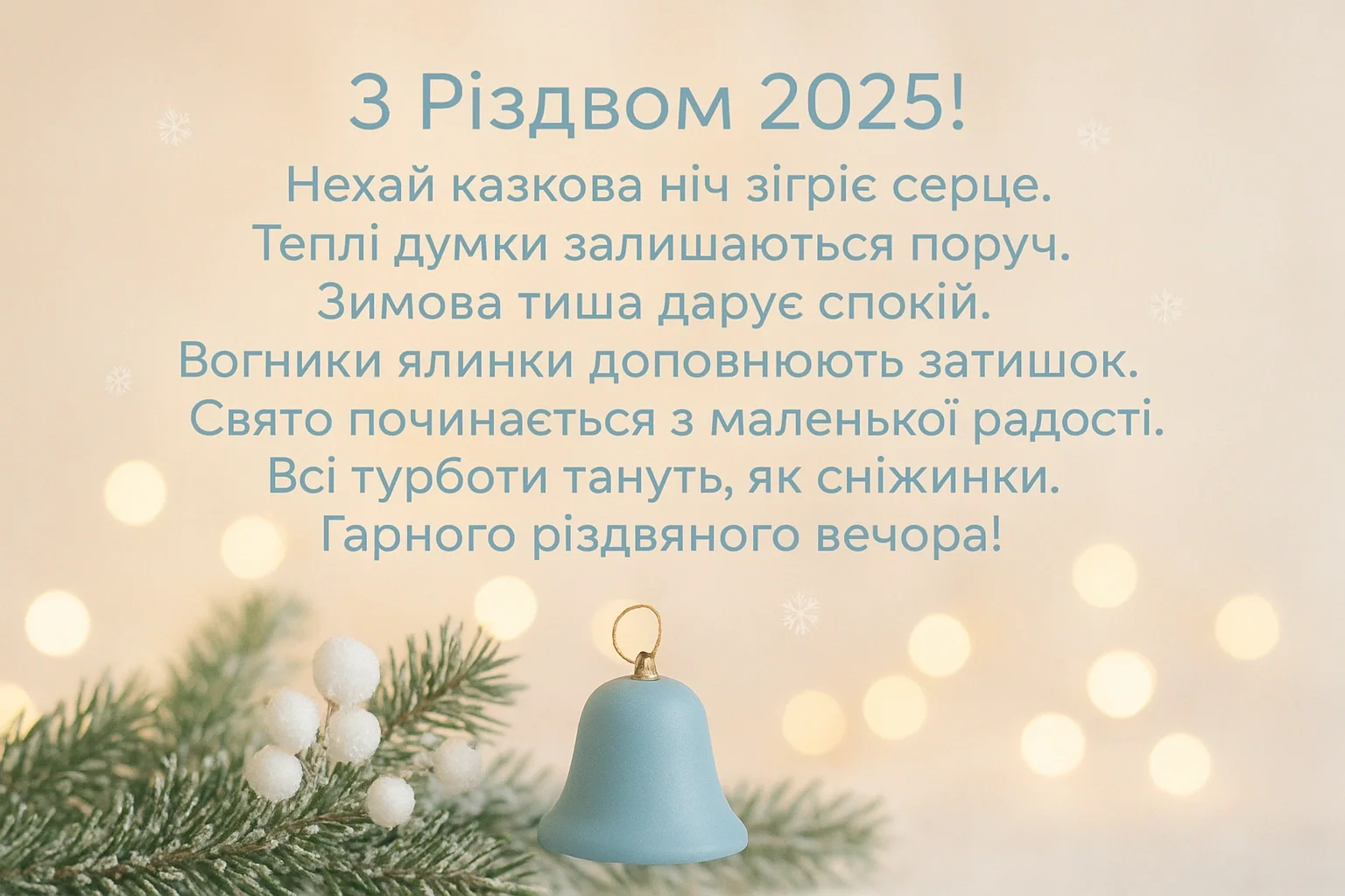 Привітання з різдвом 2025