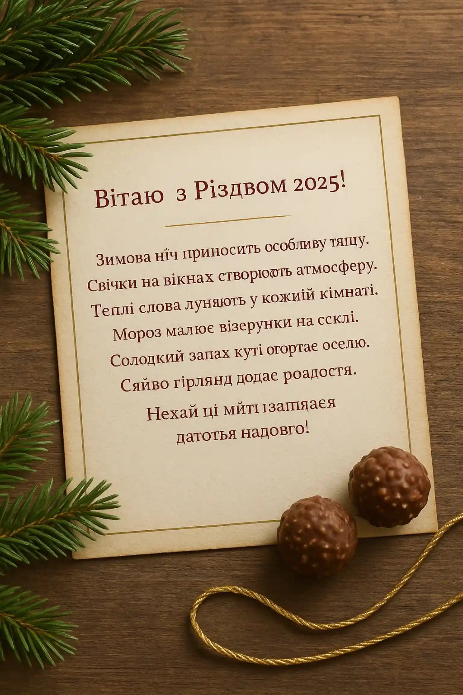 Привітання з різдвом 2025