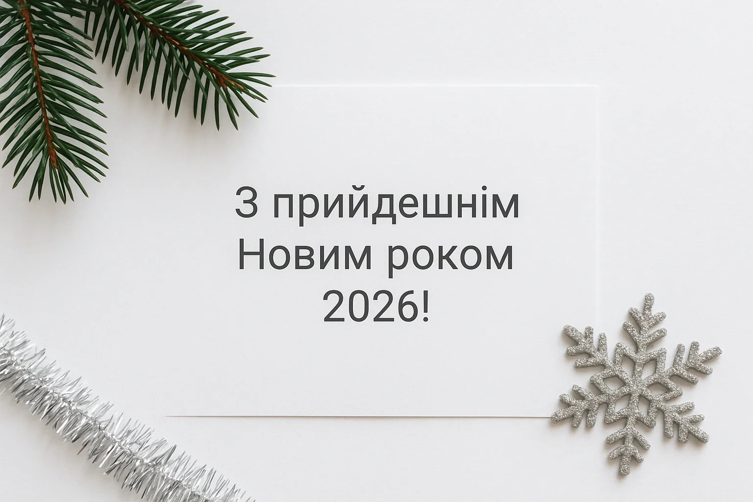 Привітання з прийдешнім новим роком 2026