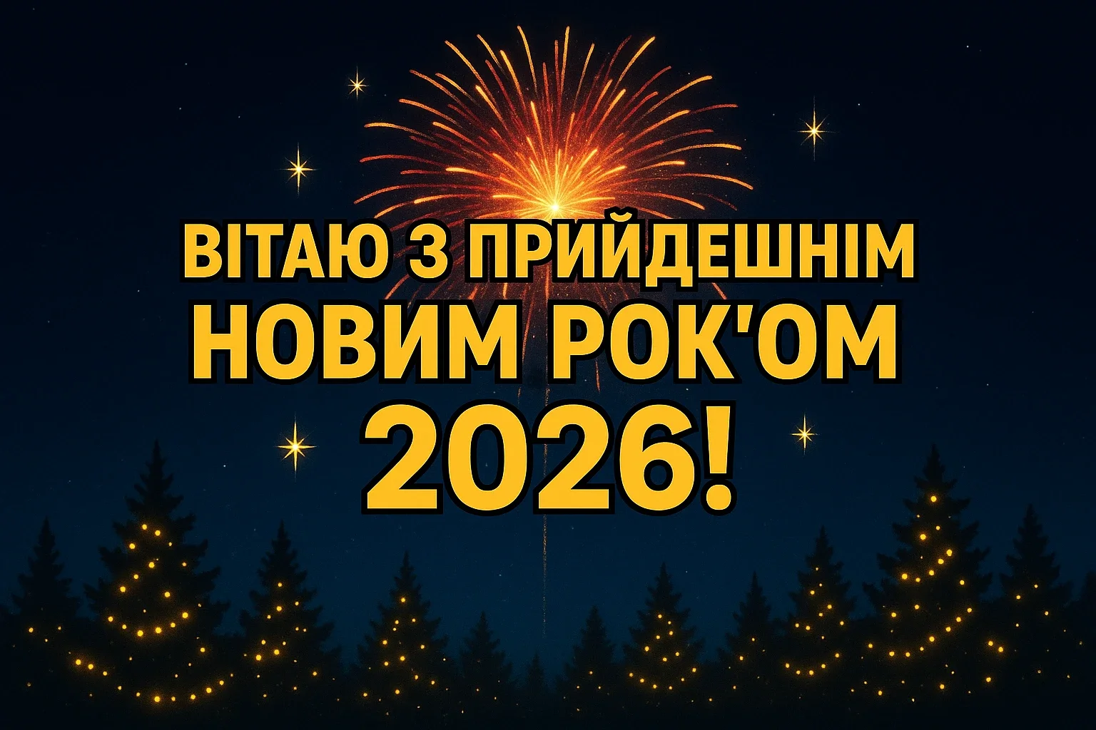 Привітання з прийдешнім новим роком 2026