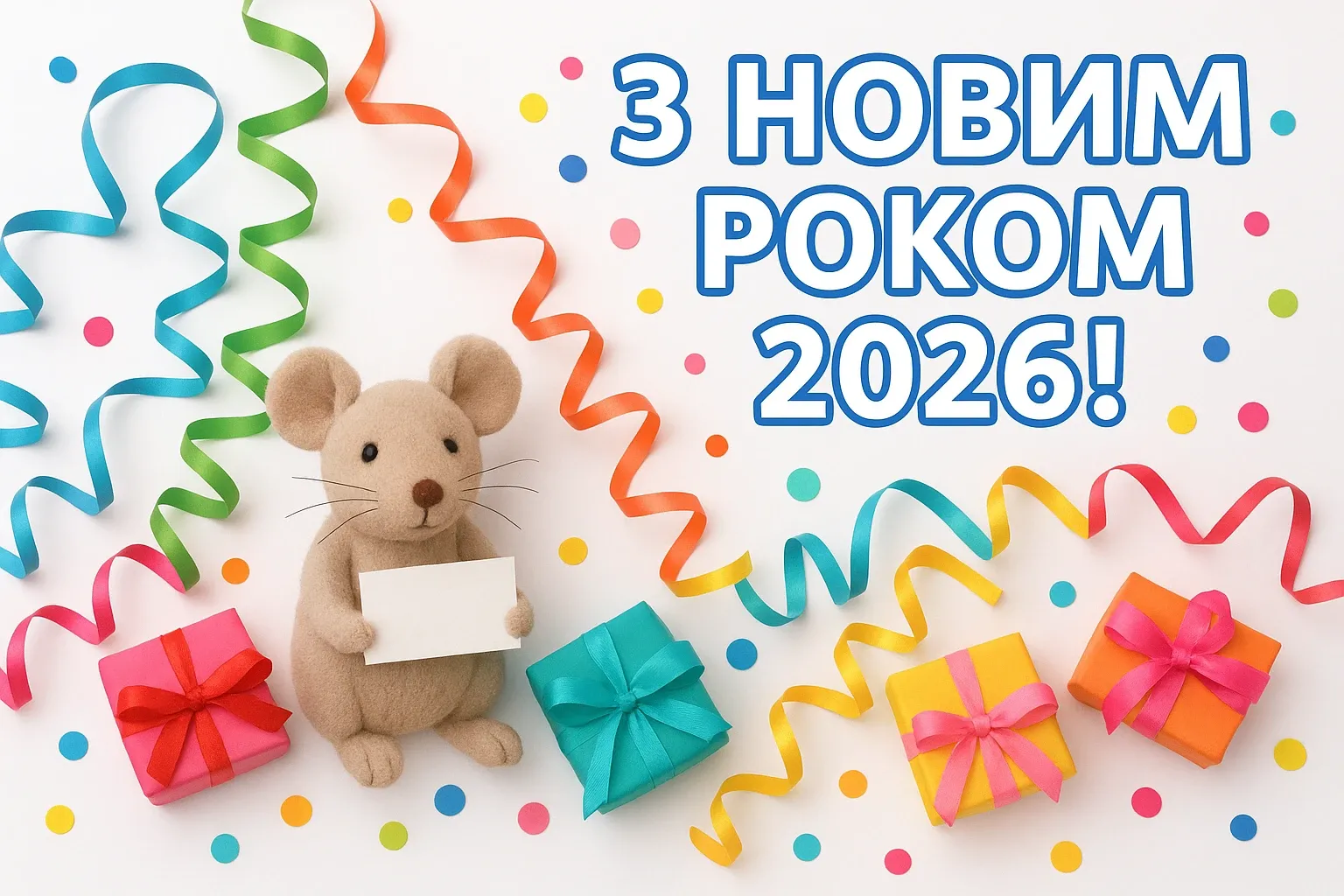 Привітання з прийдешнім новим роком 2026