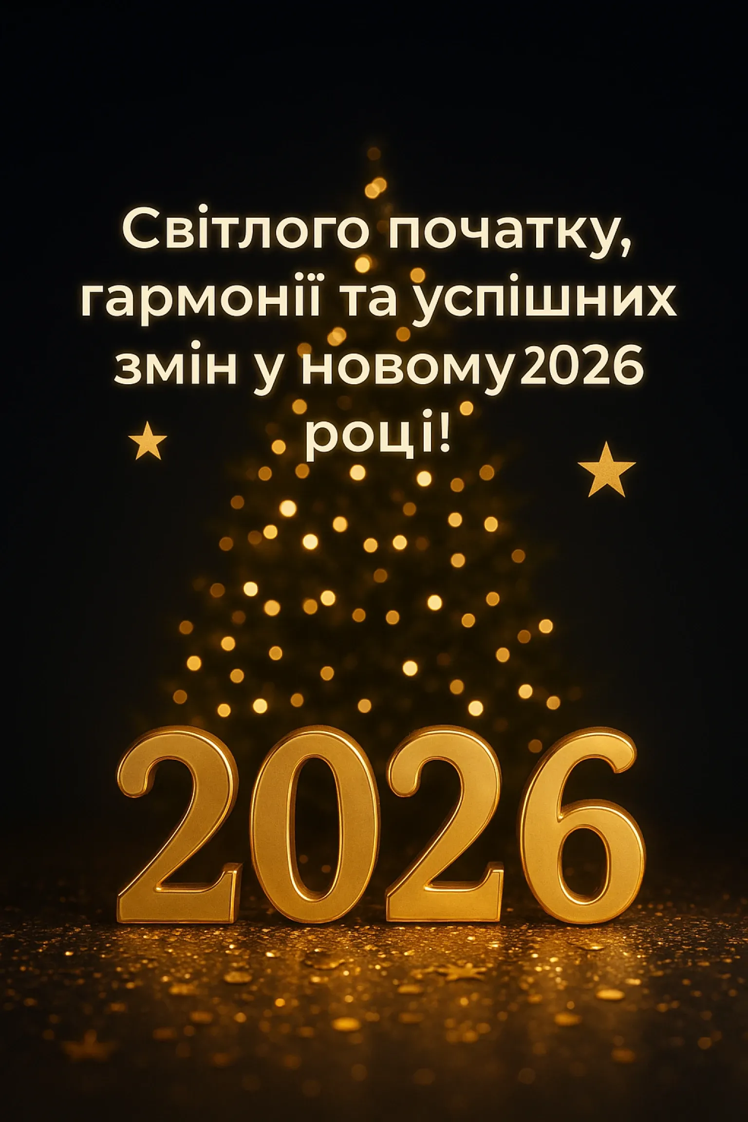 Привітання з прийдешнім новим роком 2026