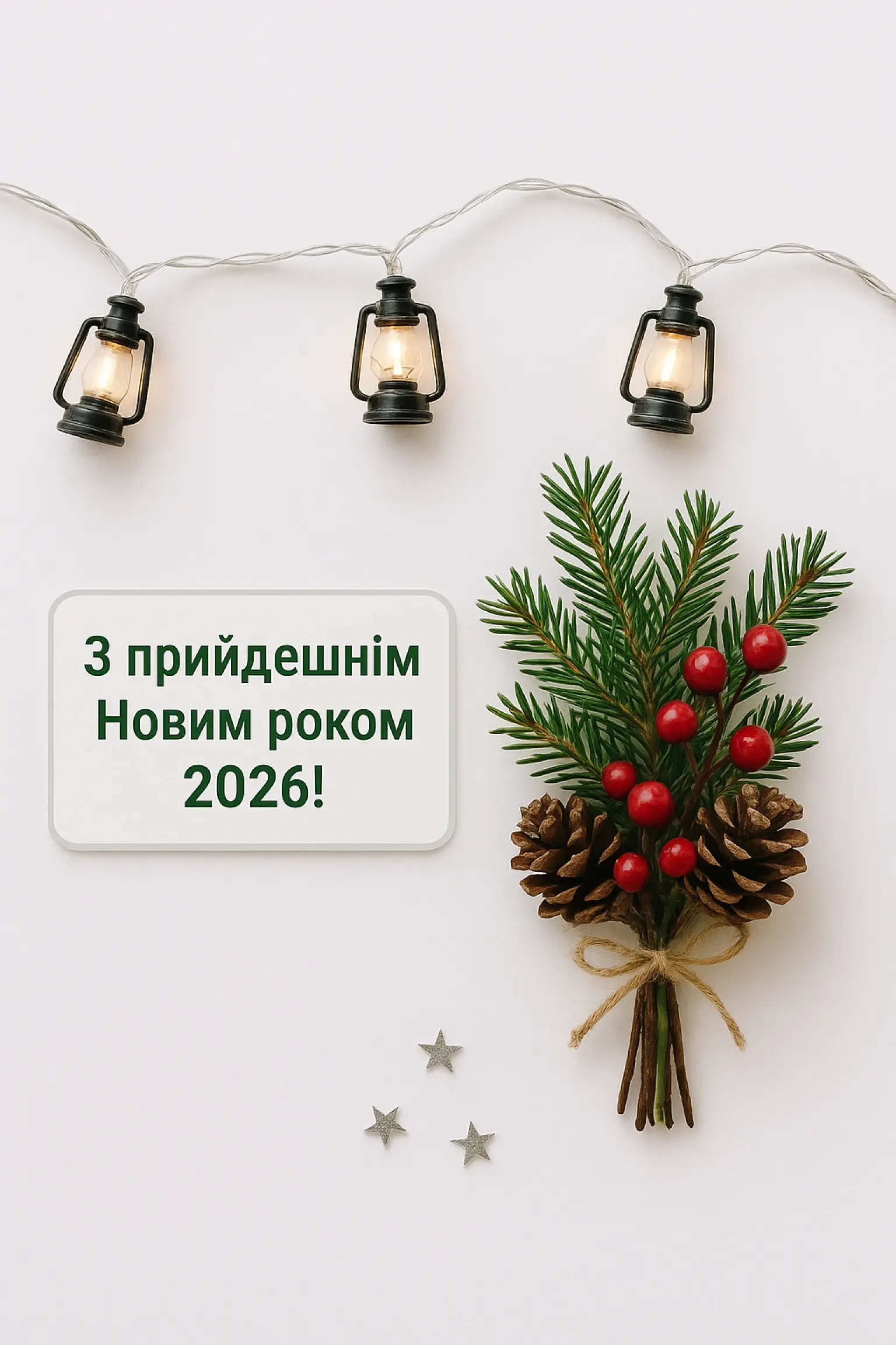 Привітання з прийдешнім новим роком 2026