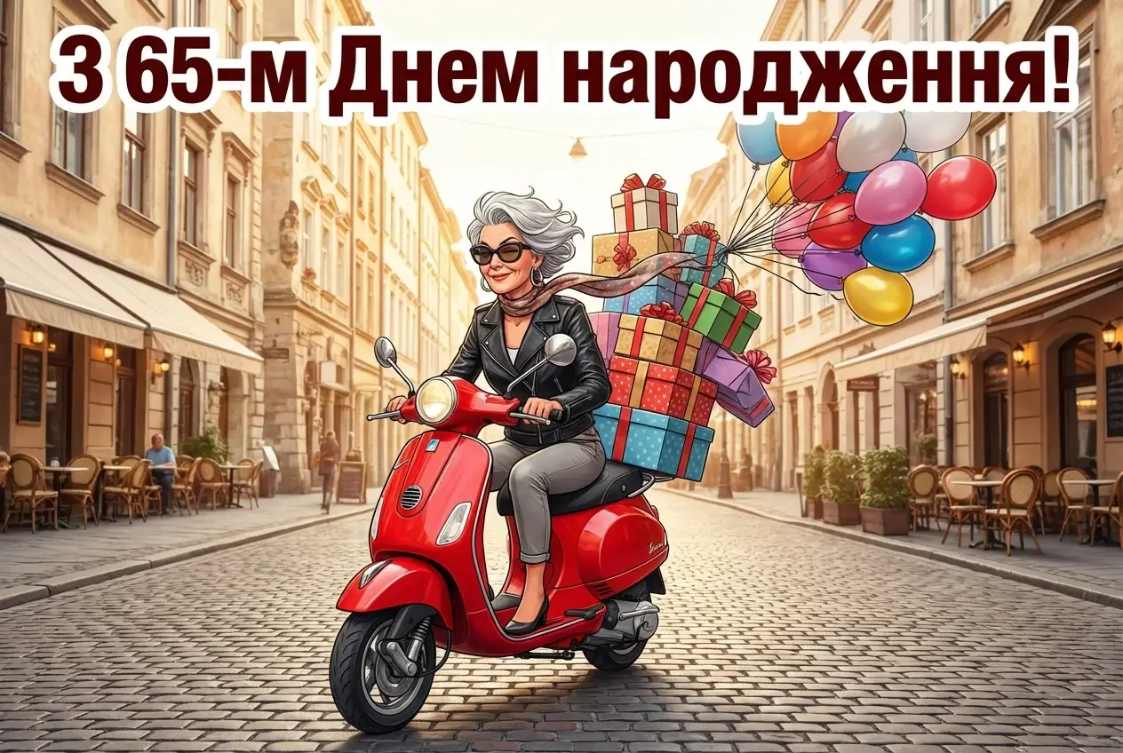 прикольні привітання з ювілеєм 65 років жінці