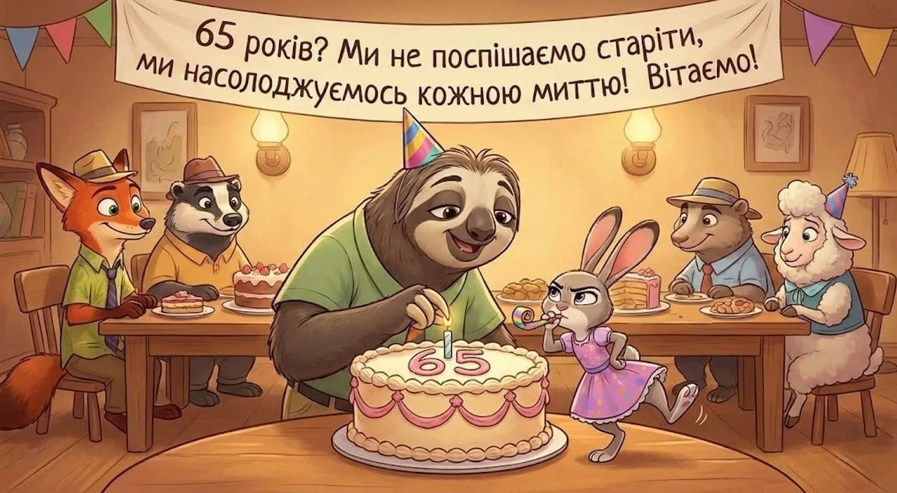 Прикольні привітання для жінки з ювілеєм на 65 років