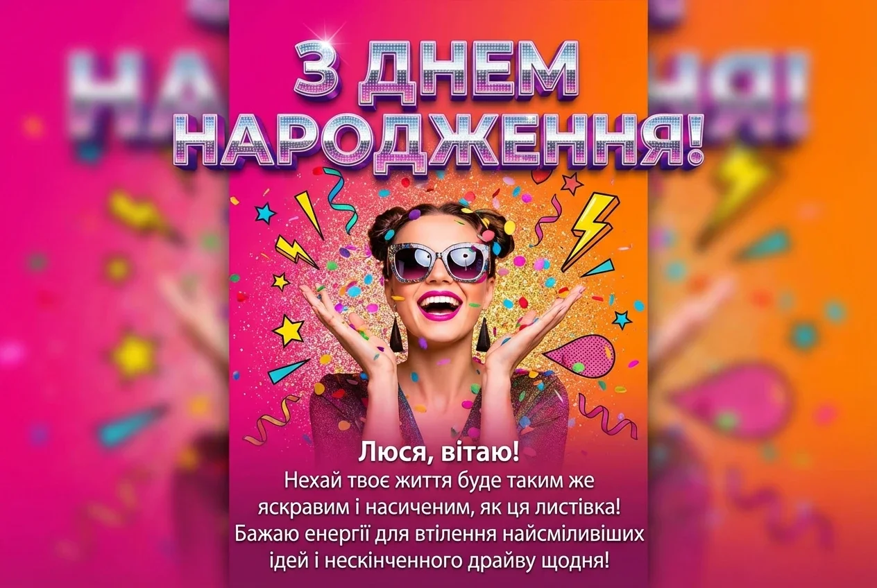 з днем народження Люся