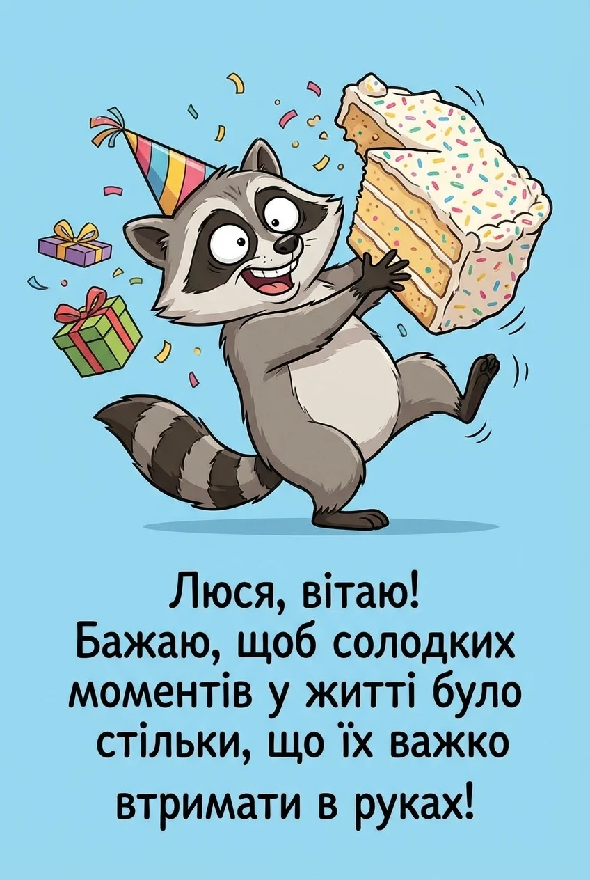 з днем народження Люся
