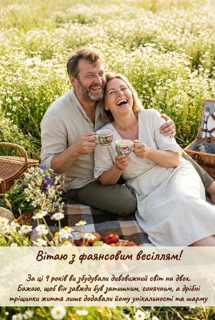 9 років весілля привітання