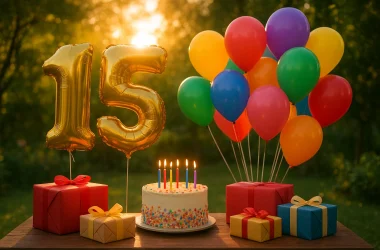 Привітання з днем народження на 15 років