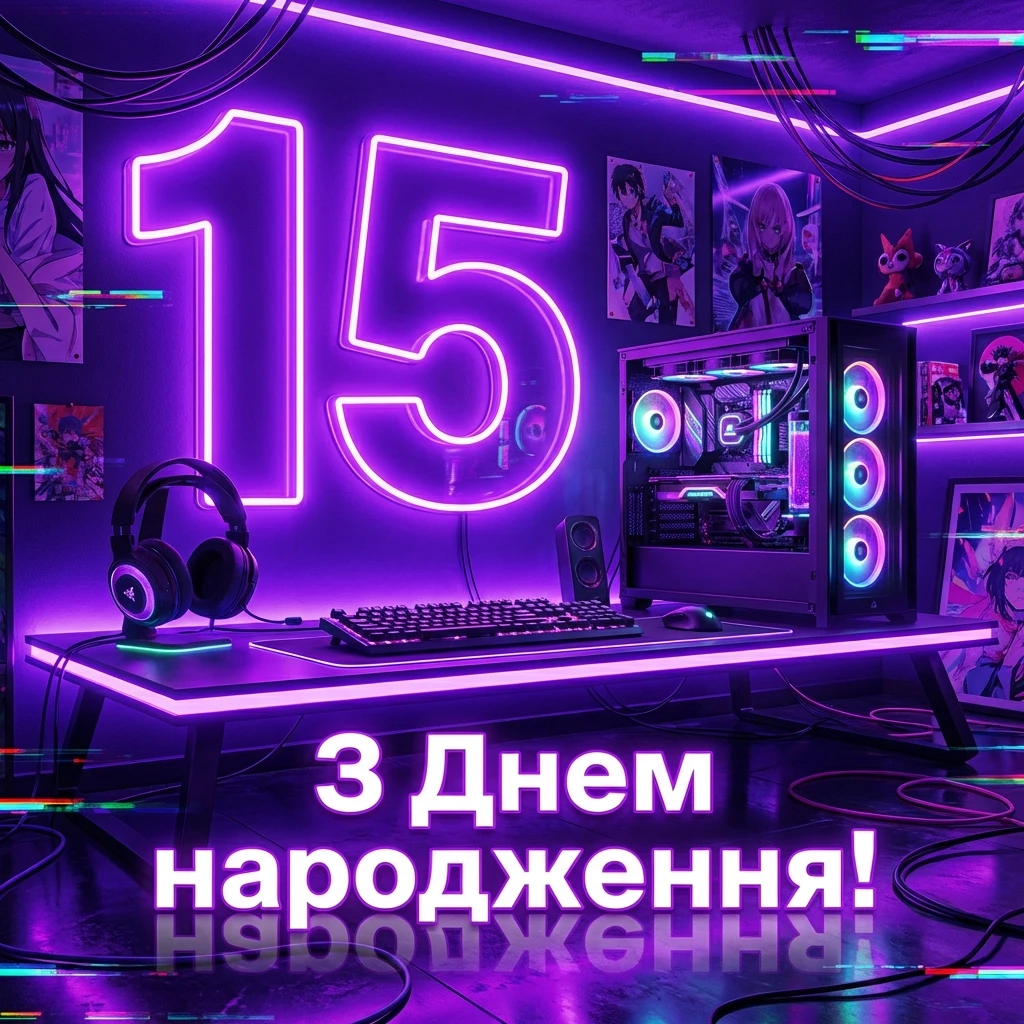 привітання з днем народження 15 років