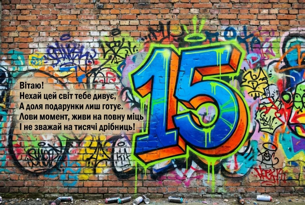 привітання з днем народження 15 років