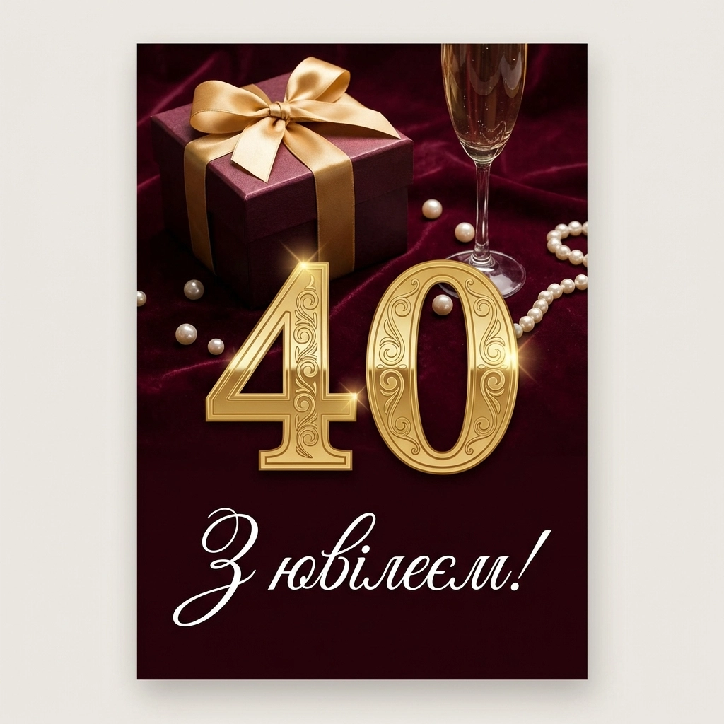 з ювілеєм жінці 40