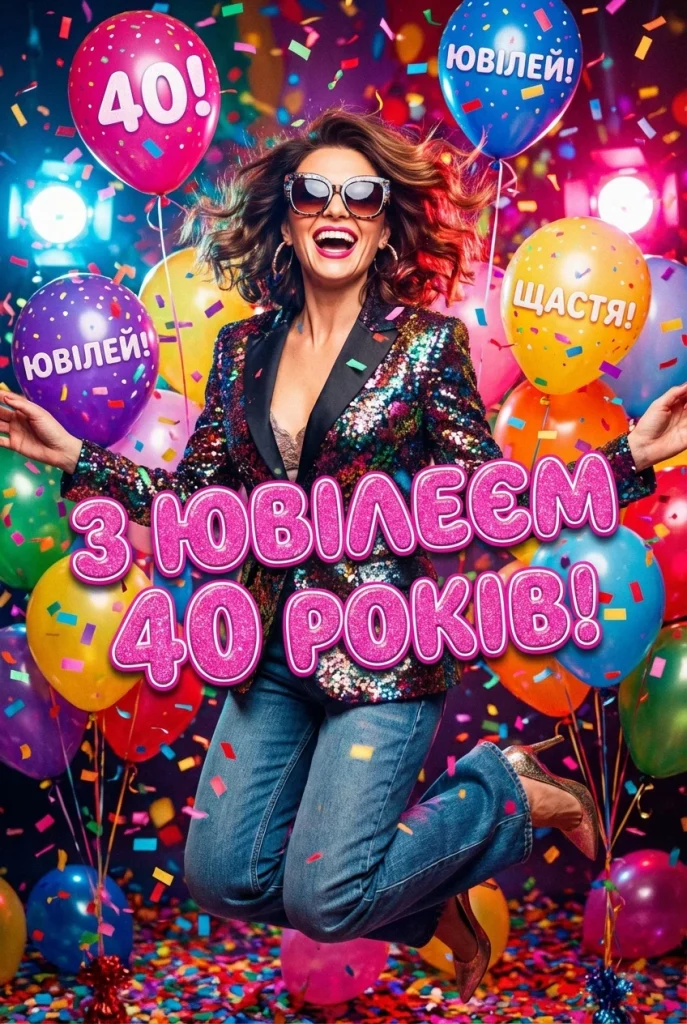 з ювілеєм жінці 40