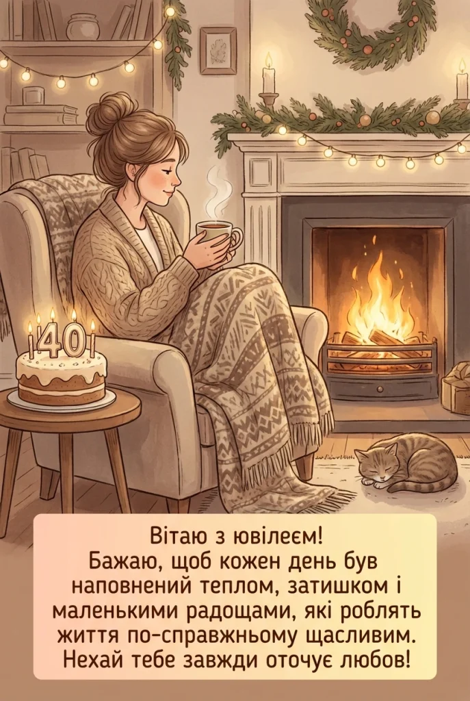 з ювілеєм жінці 40
