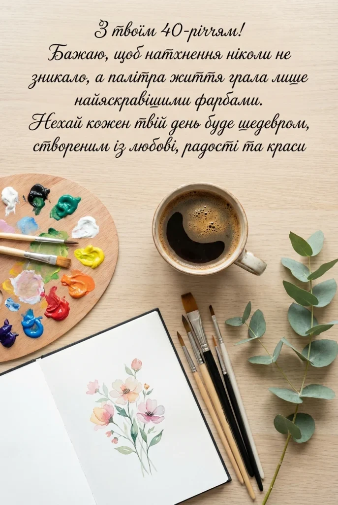 з ювілеєм жінці 40