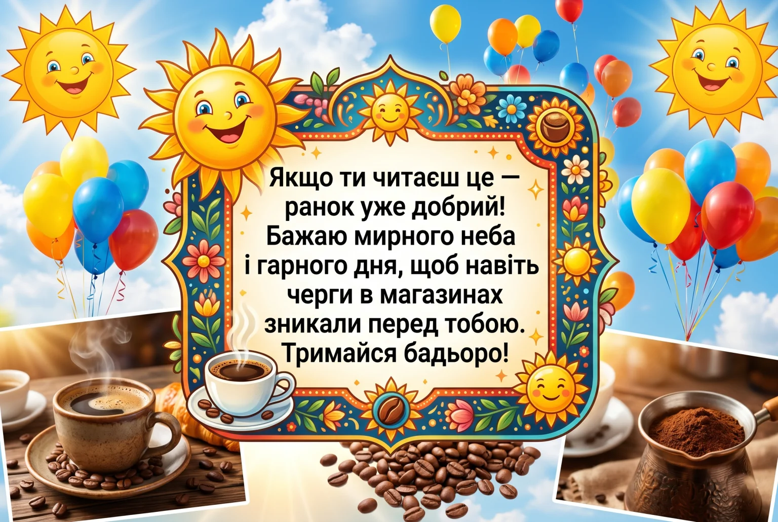 Картинки гарного дня, доброго ранку та побажання мирного неба: душевна добірка для найрідніших