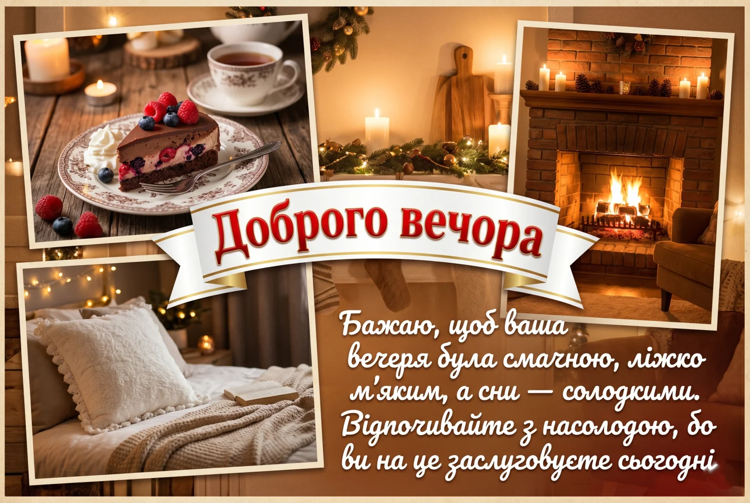 Доброго вечора: затишні картинки та щирі побажання для душевного відпочинку