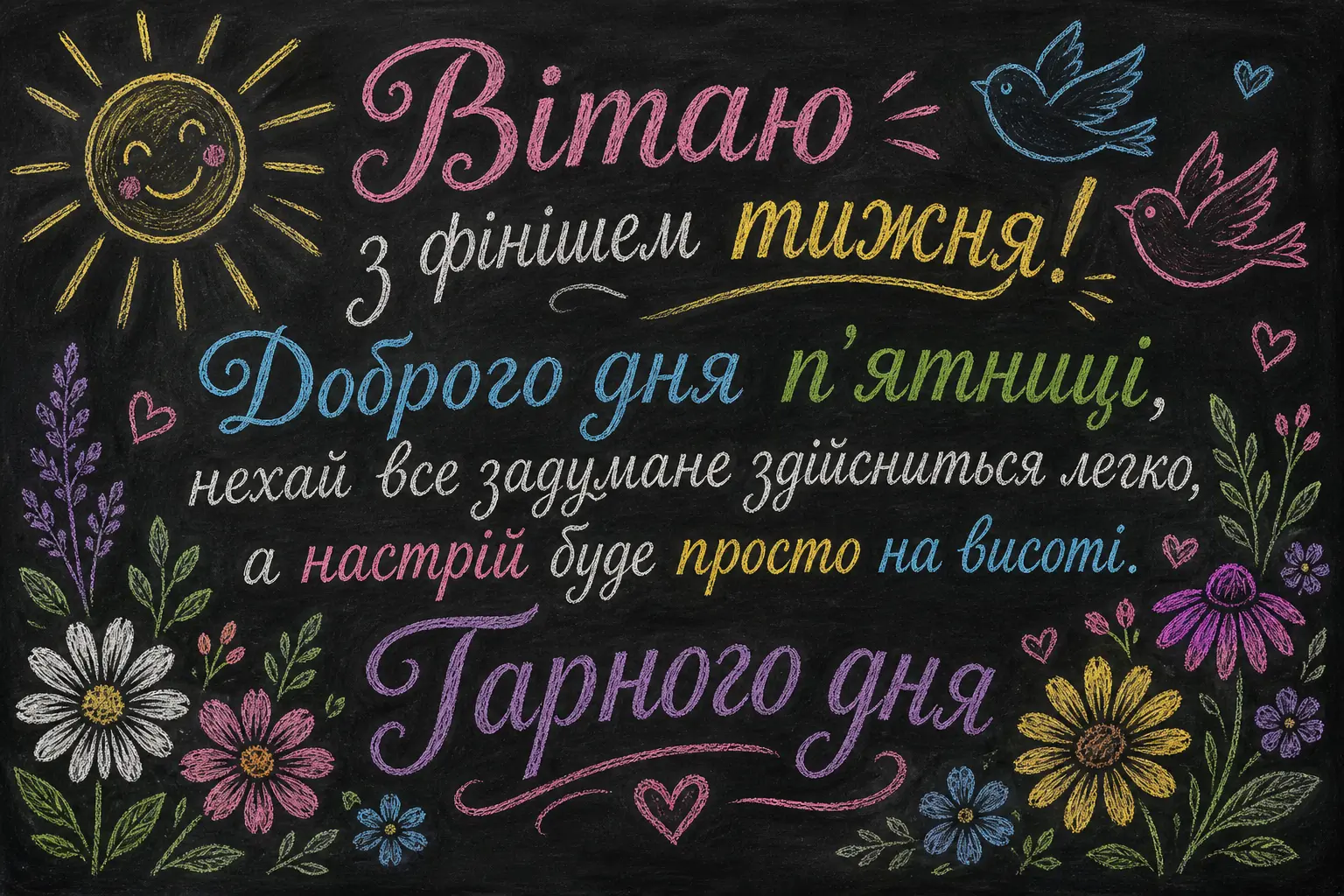 Доброго дня п’ятниці: картинки та яскраві листівки для чудового настрою