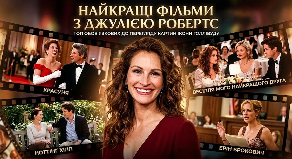 Найкращі фільми з Джулією Робертс для будь-якого настрою