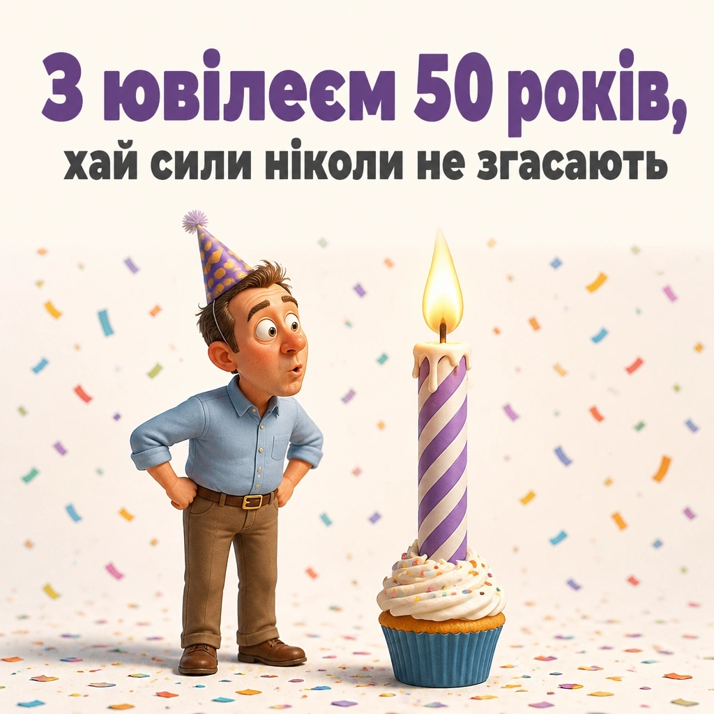 привітання з ювілеєм 50 років