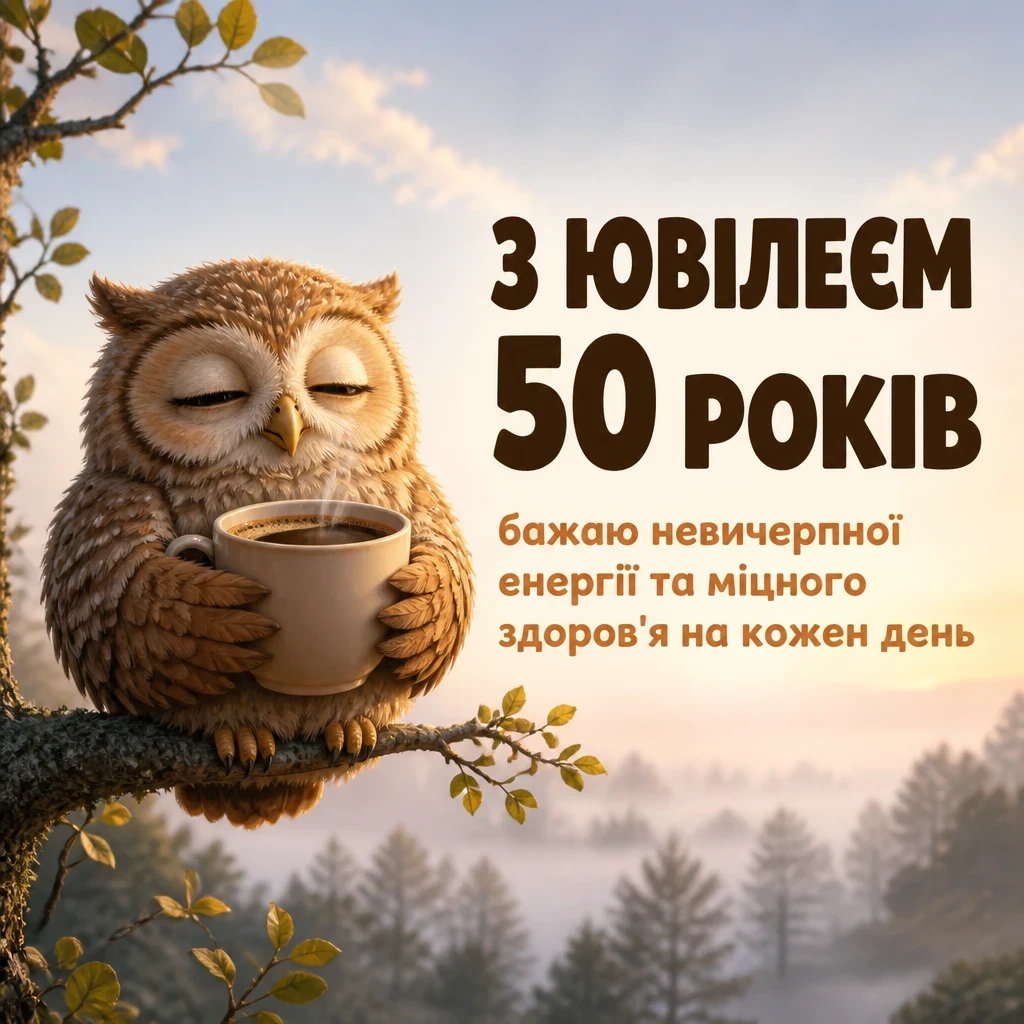 привітання з ювілеєм 50 років