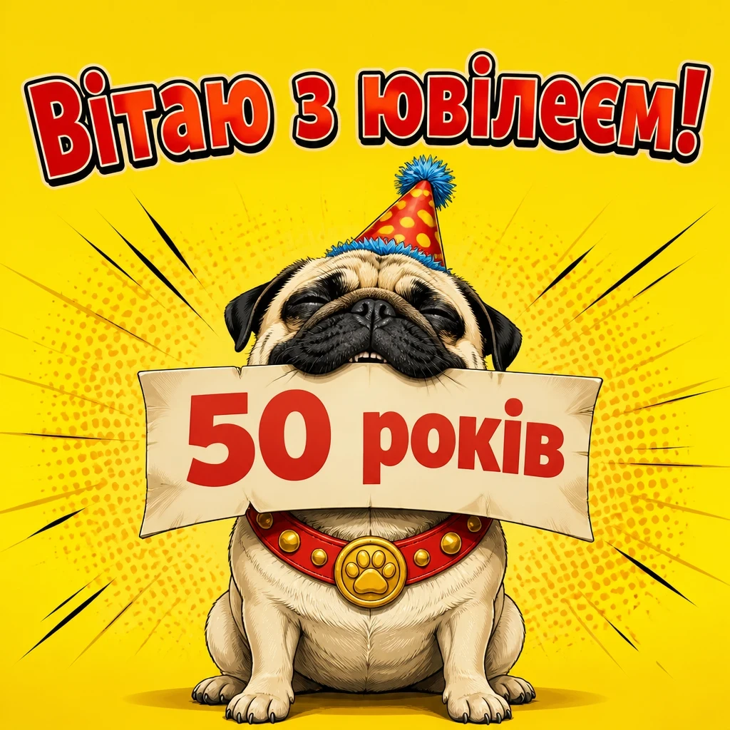привітання з ювілеєм 50 років