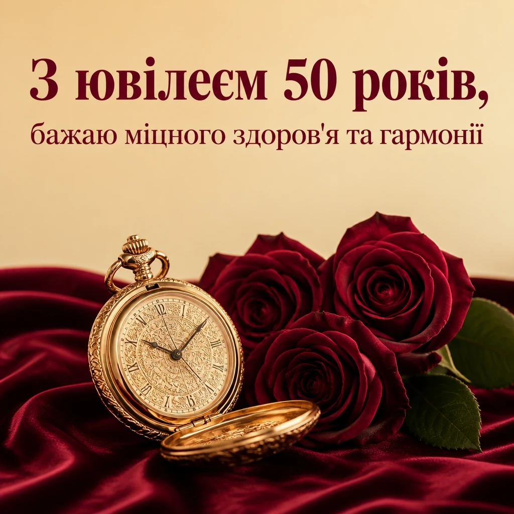 привітання з ювілеєм 50 років