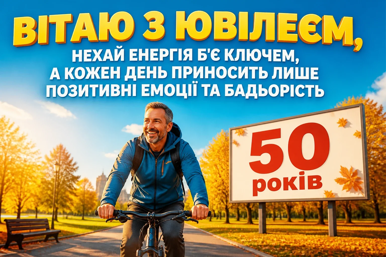 привітання з ювілеєм 50 років