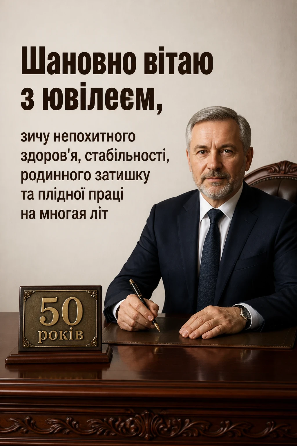 привітання з ювілеєм 50 років