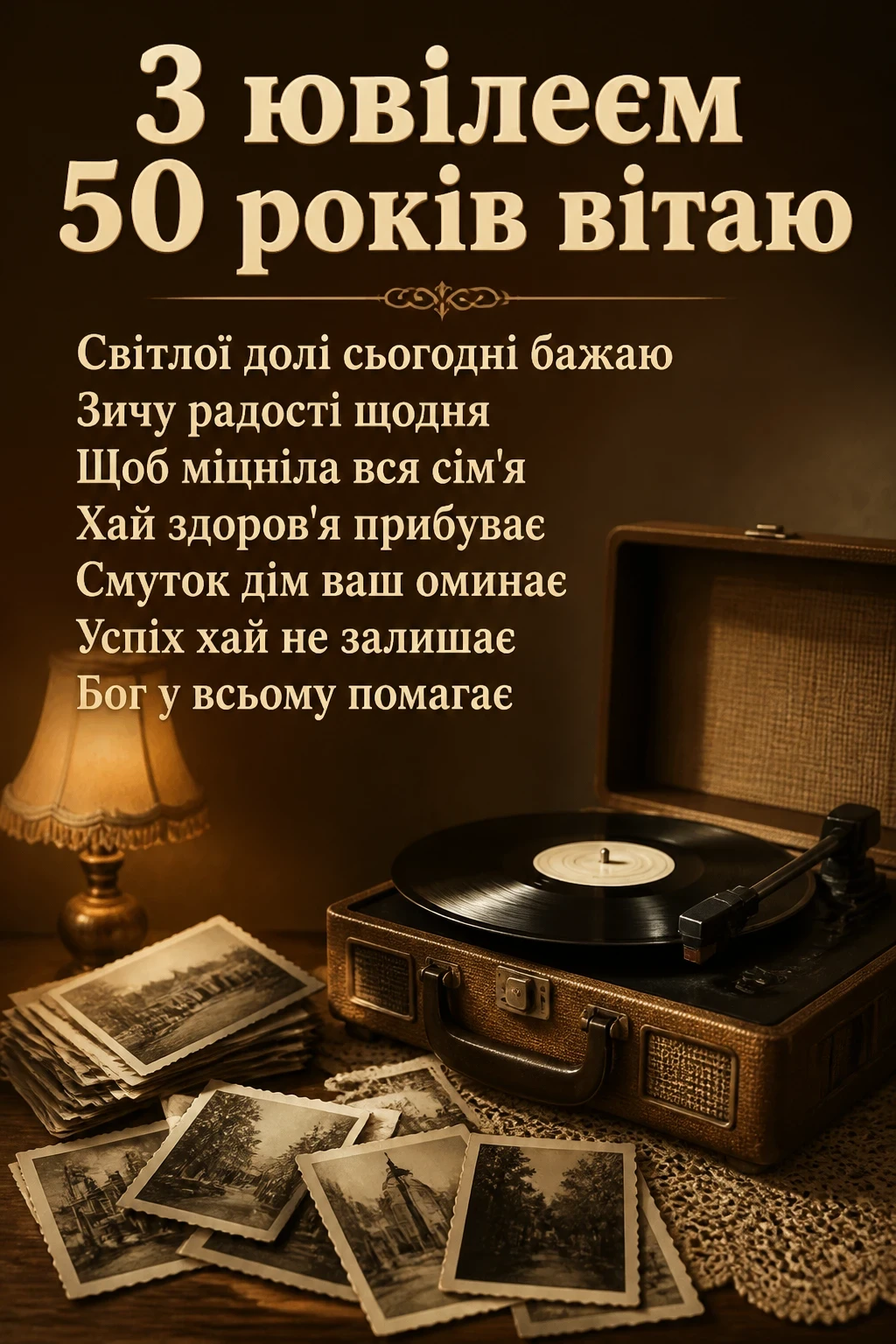 привітання з ювілеєм 50 років