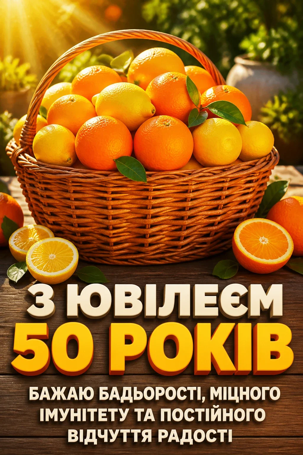 привітання з ювілеєм 50 років