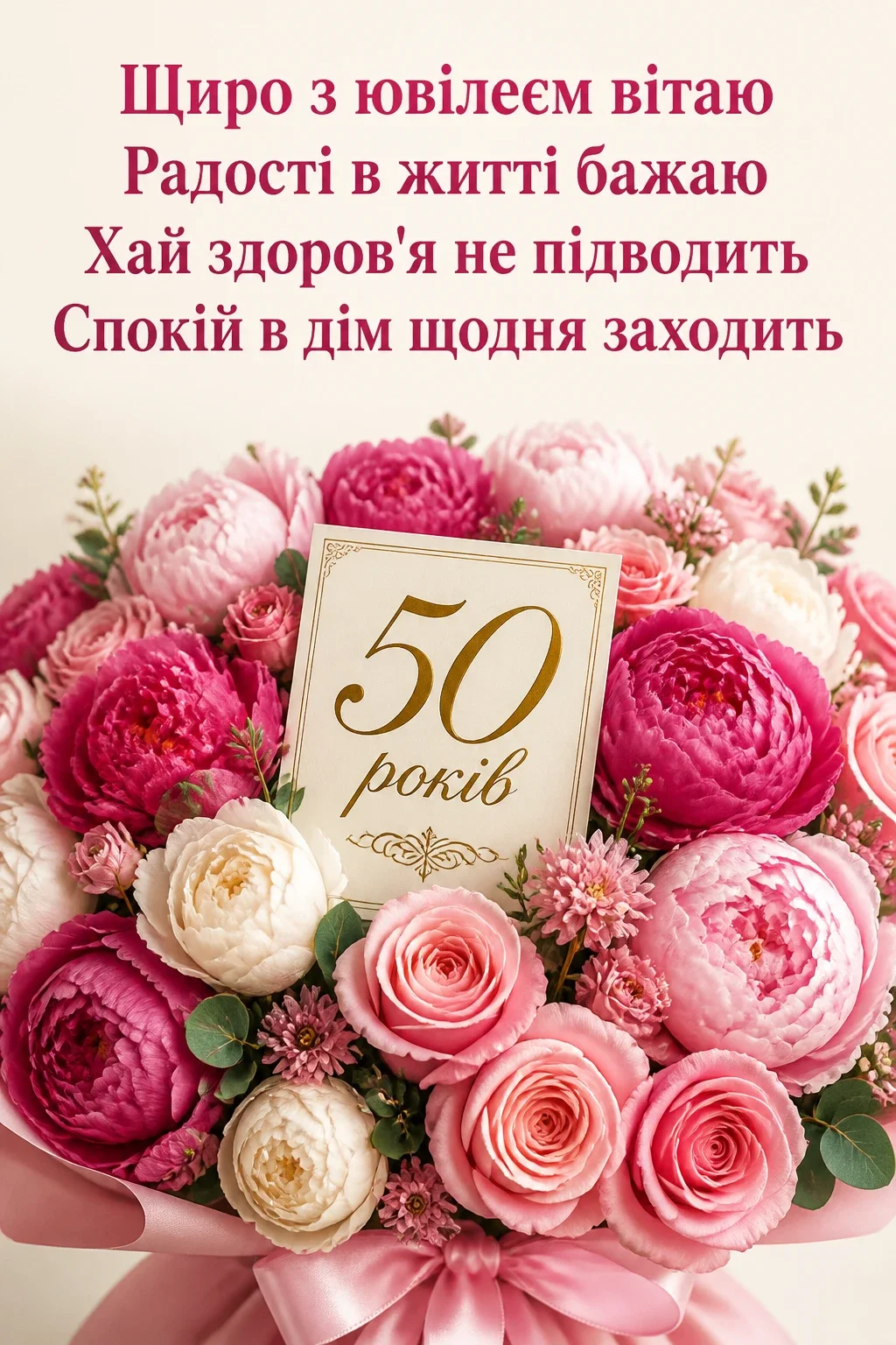 привітання з ювілеєм 50 років