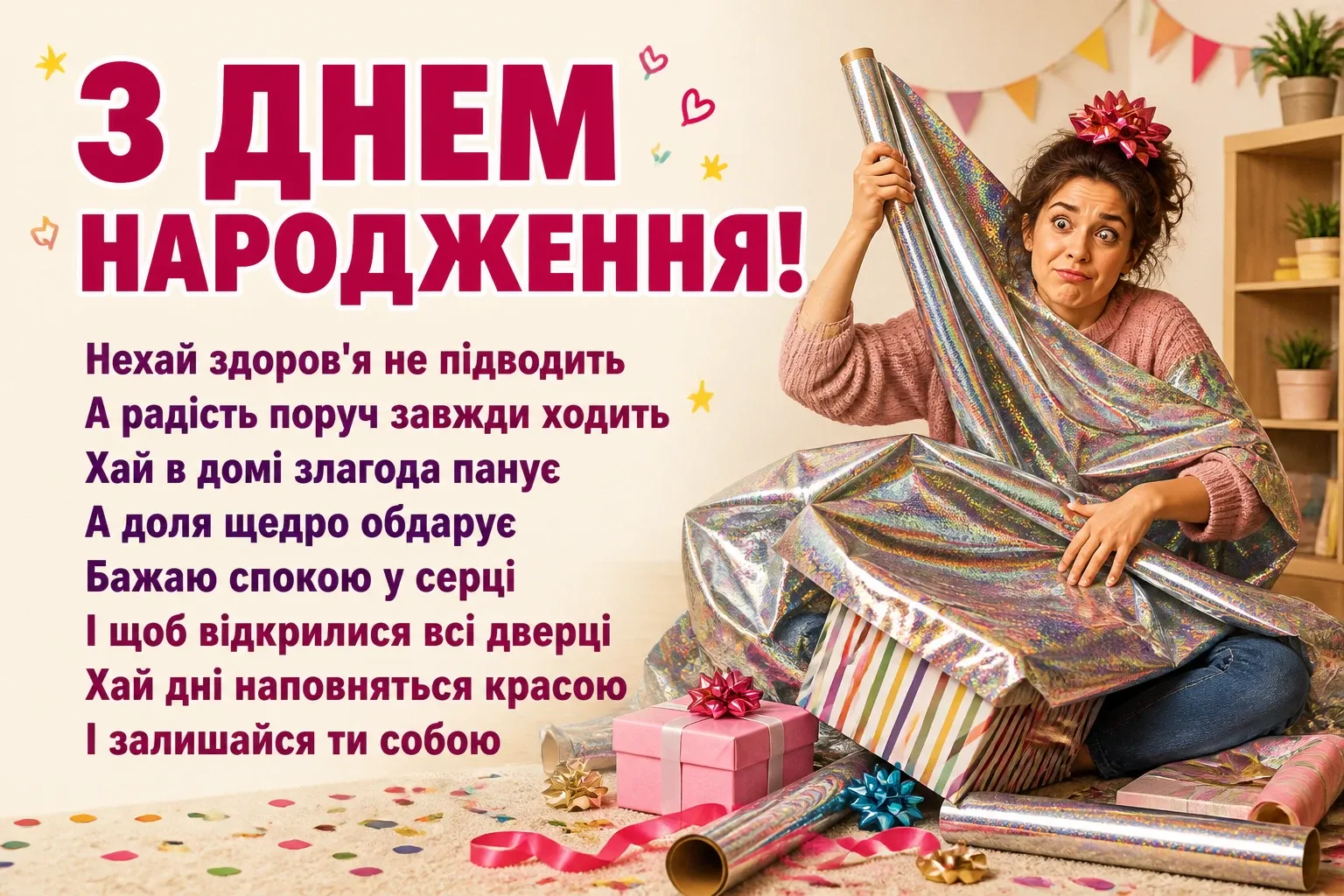 привітання подрузі з днем народження своїми словами