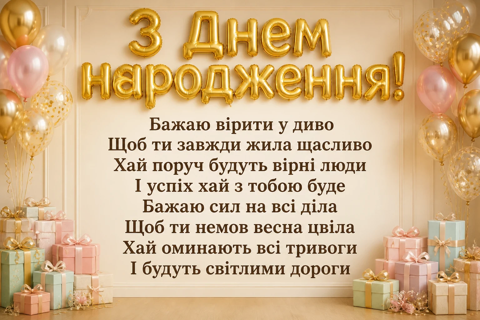 привітання подрузі з днем народження своїми словами