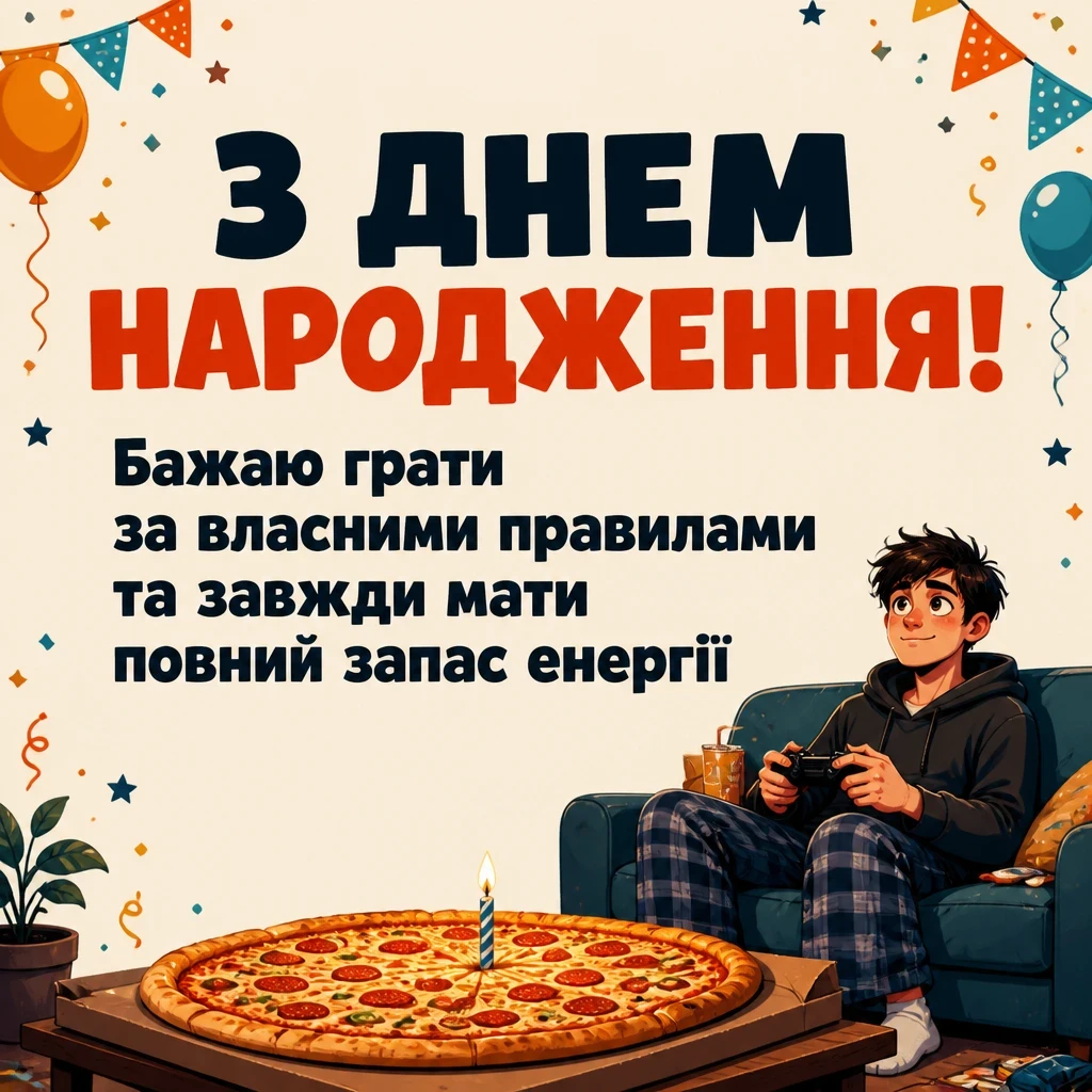 привітання хлопця з днем народження