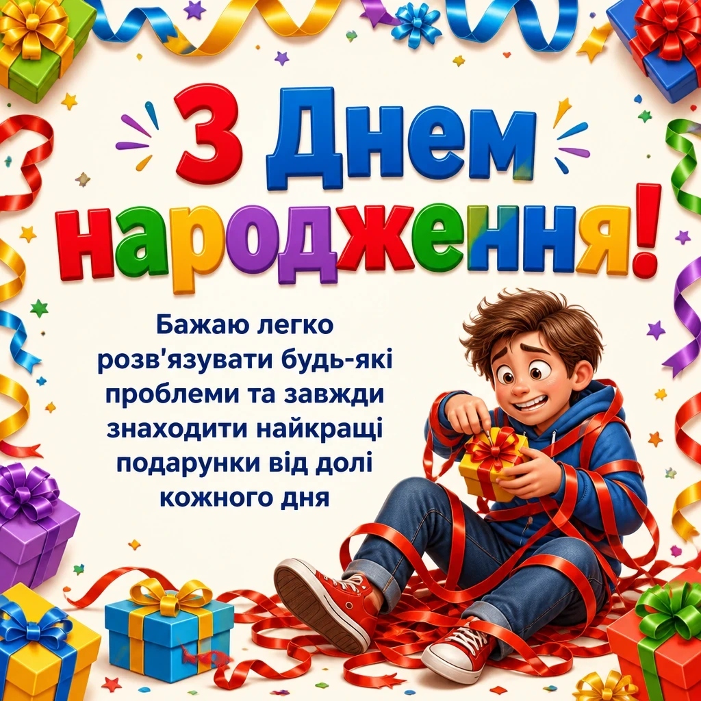 привітання хлопця з днем народження