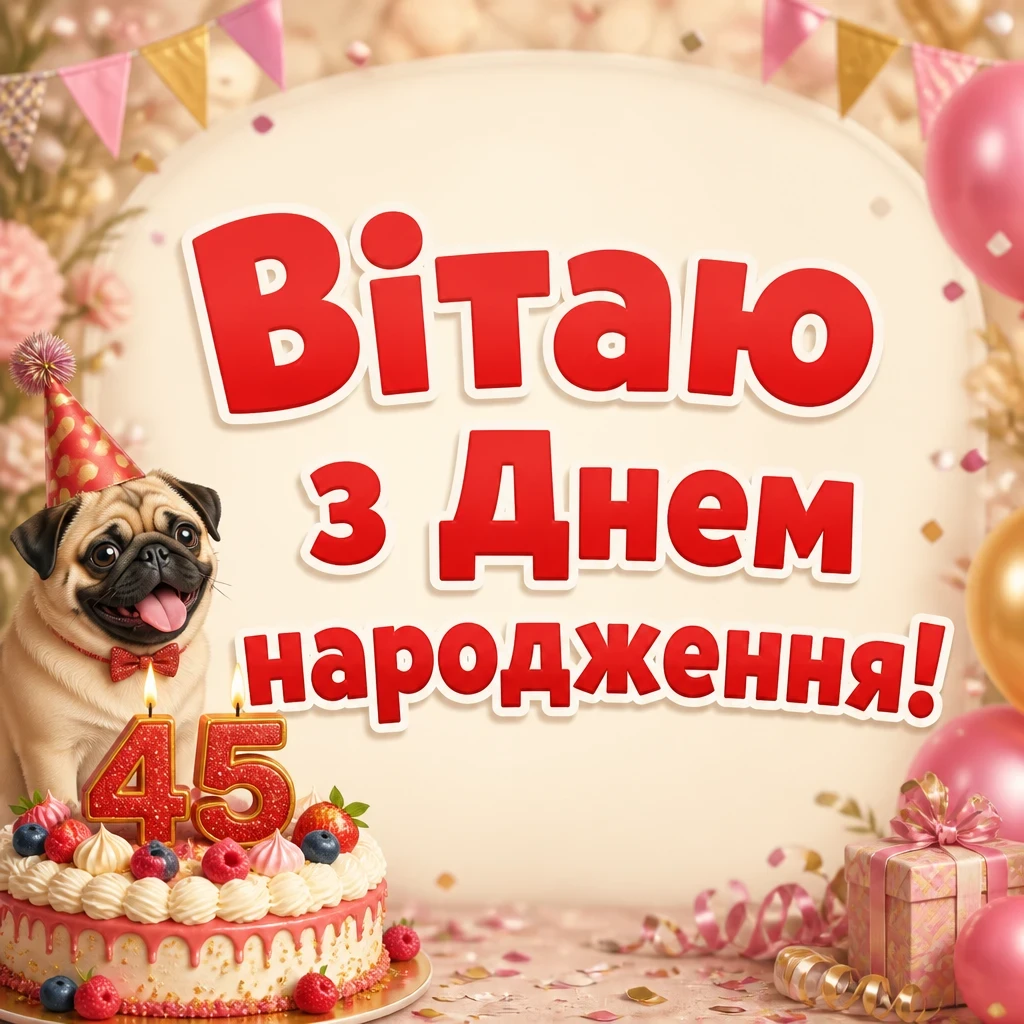 ювілеєм привітання з 45-річчям ювілеєм привітання з 45-річчям