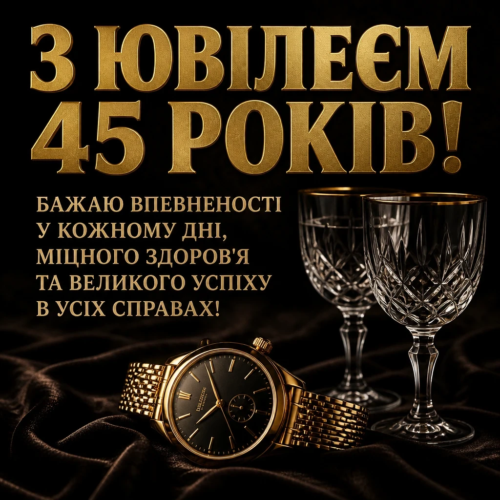 ювілеєм привітання з 45-річчям ювілеєм привітання з 45-річчям