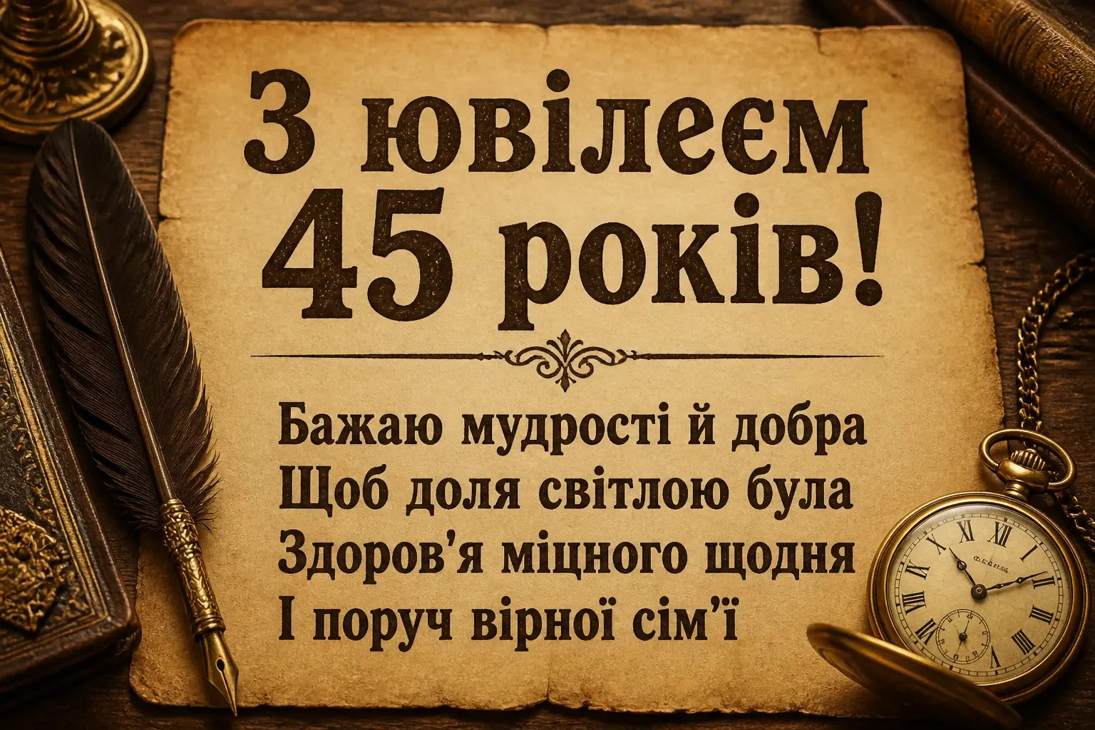 ювілеєм привітання з 45-річчям ювілеєм привітання з 45-річчям