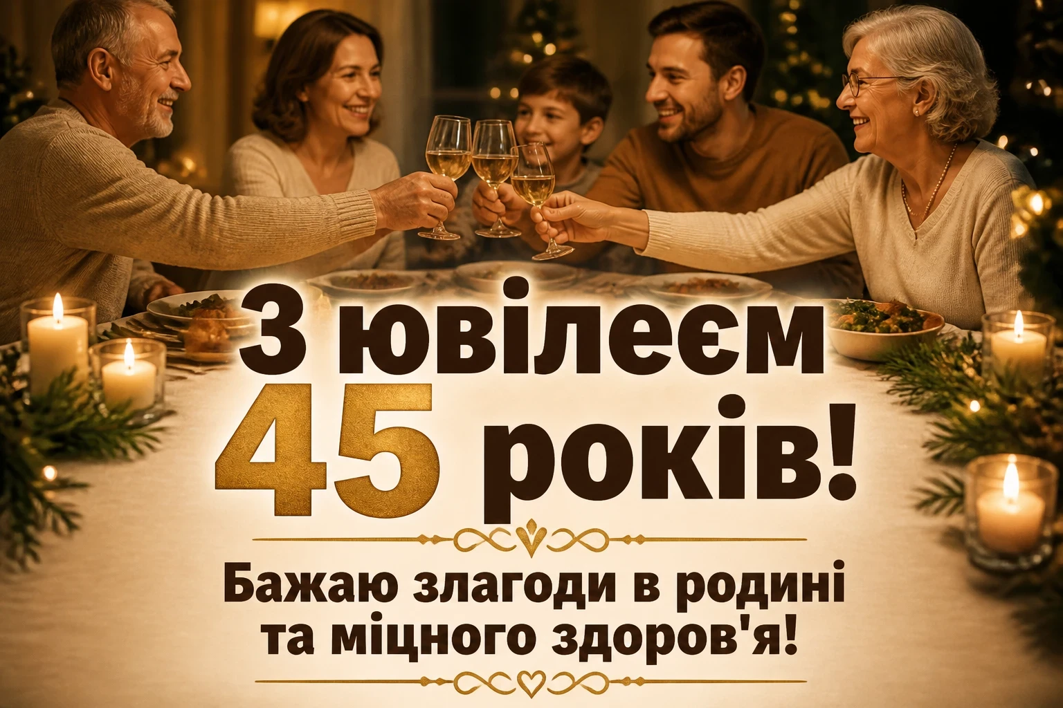 ювілеєм привітання з 45-річчям ювілеєм привітання з 45-річчям