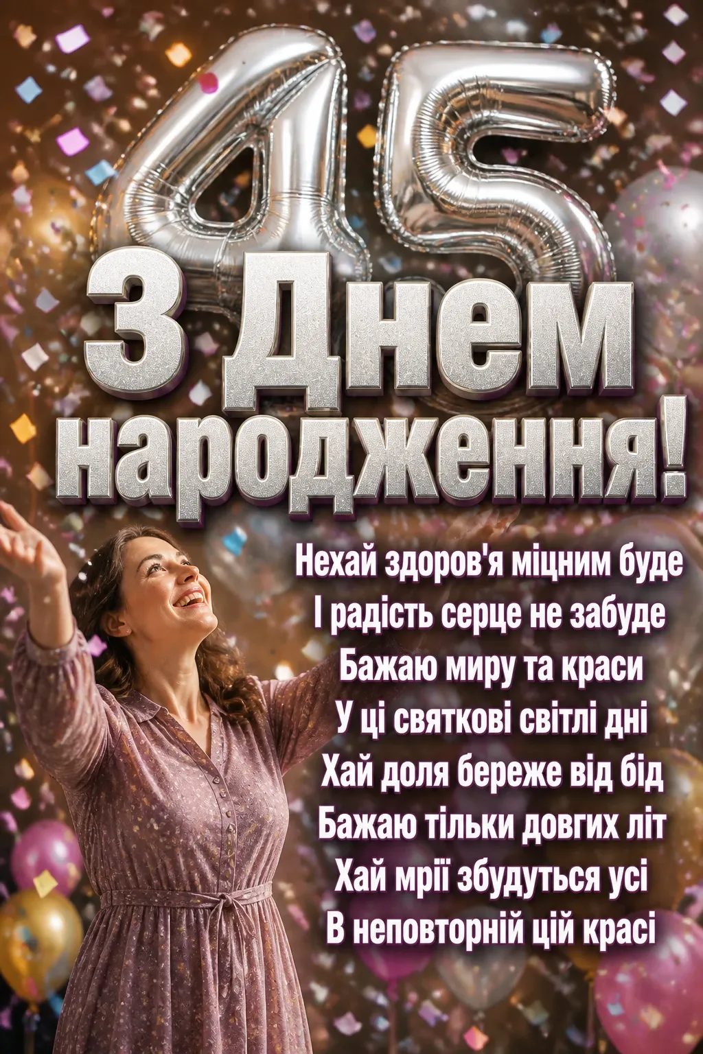 ювілеєм привітання з 45-річчям ювілеєм привітання з 45-річчям