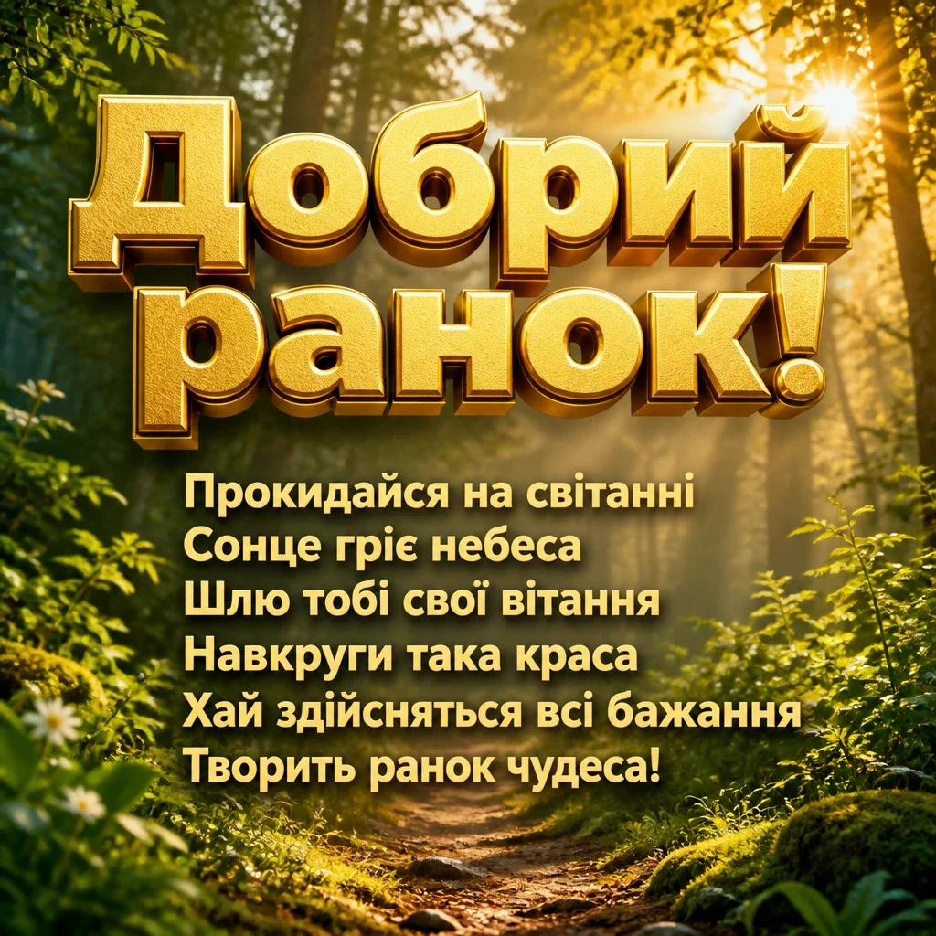 привітання добрий ранок