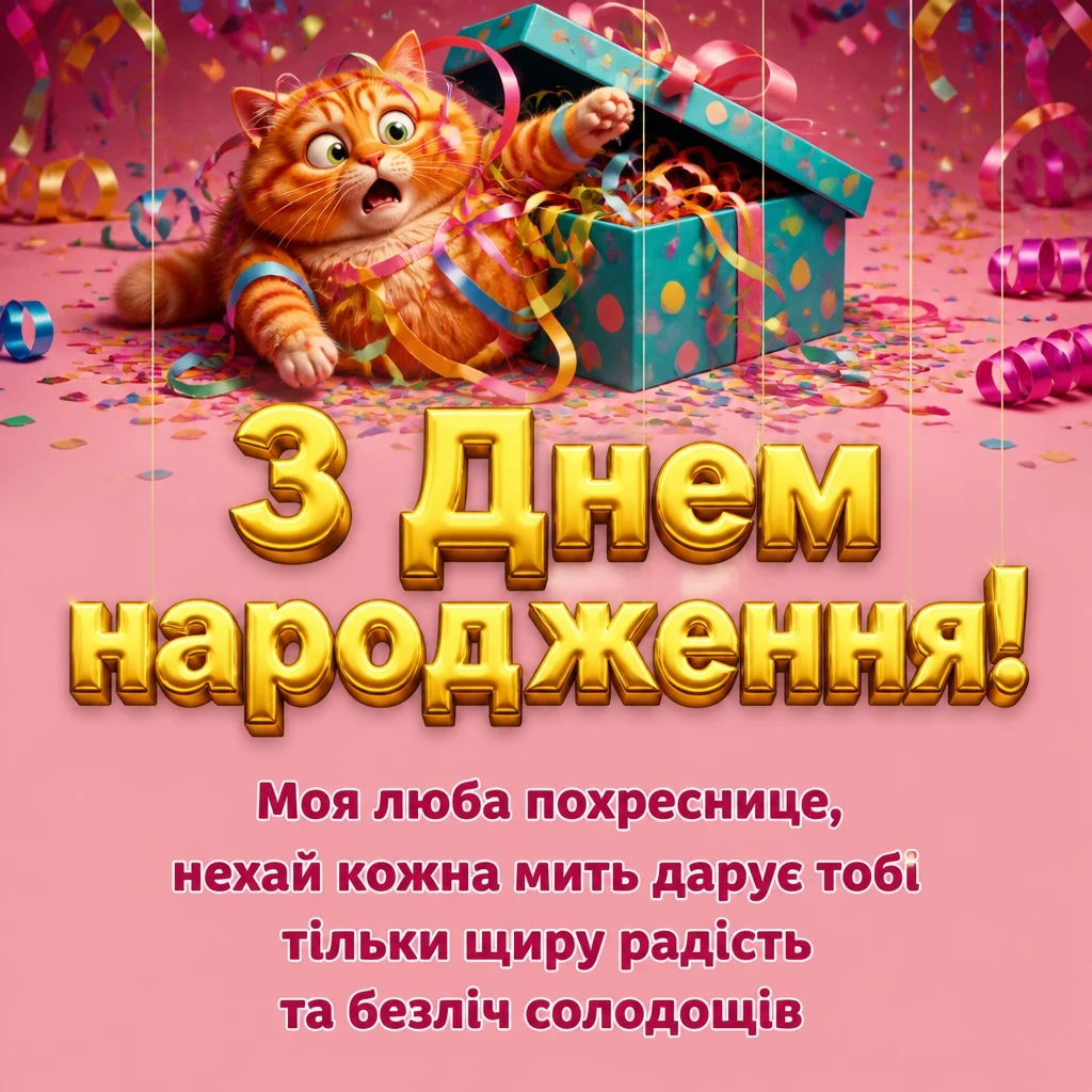 привітання з днем народження похресниці від хресної мами