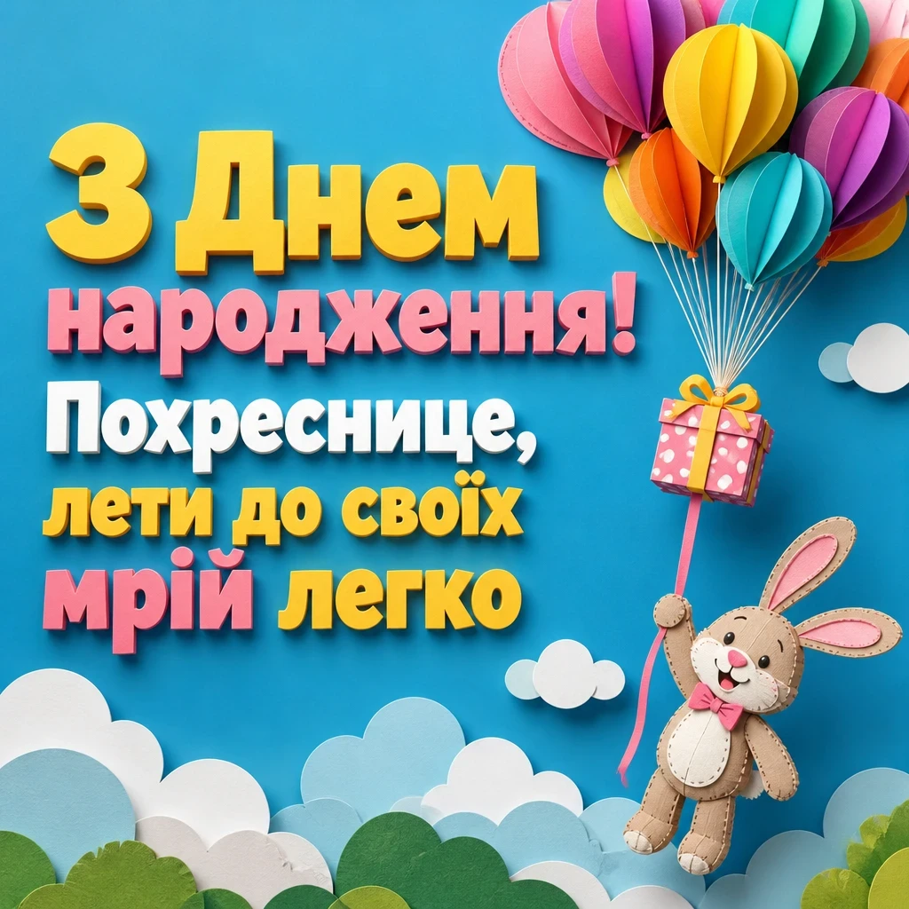 привітання з днем народження похресниці від хресної мами