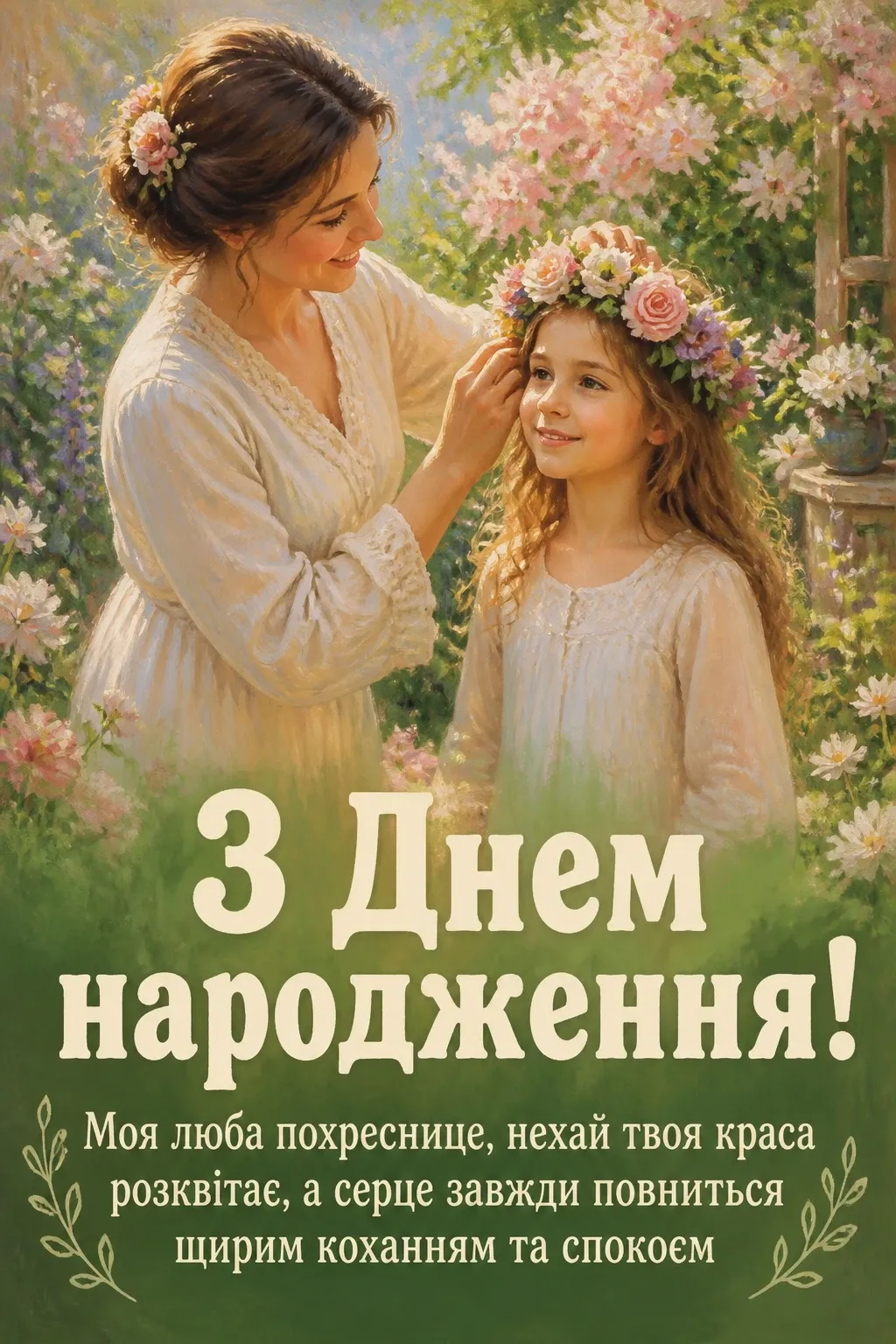привітання з днем народження похресниці від хресної мами