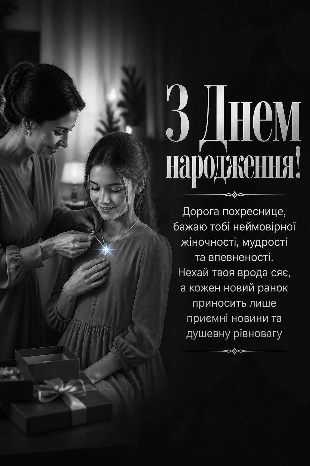 привітання з днем народження похресниці від хресної мами