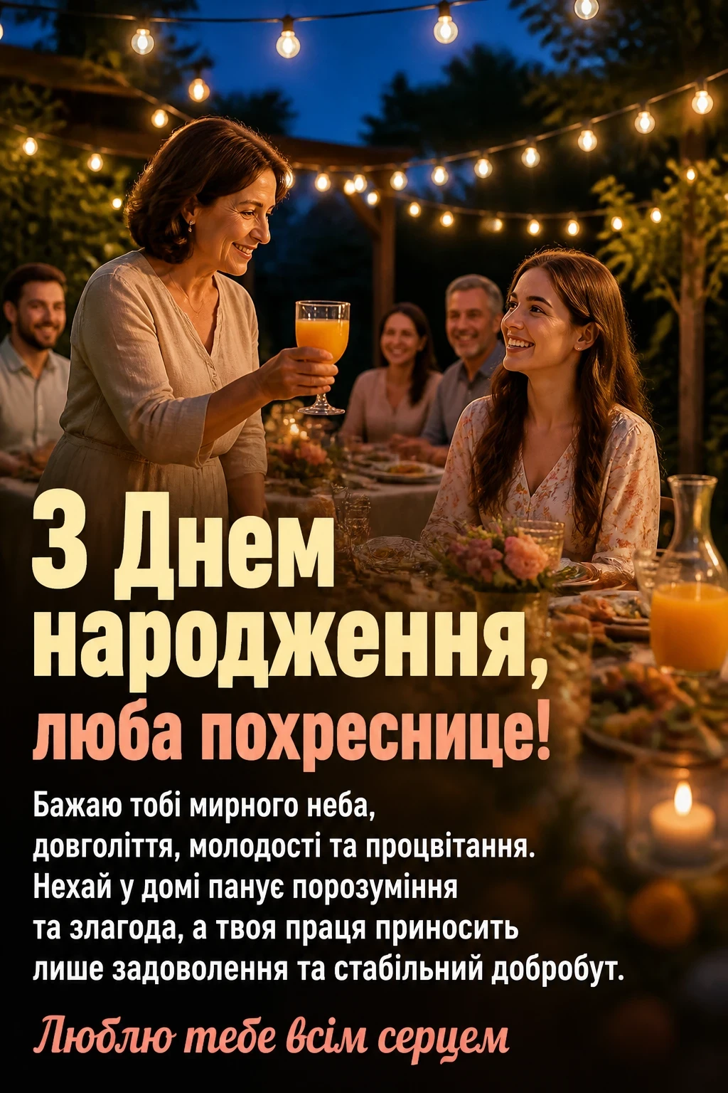 привітання з днем народження похресниці від хресної мами